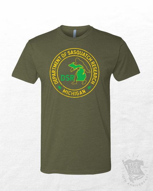 Tee See Tee Men's Apparel Department of Sasquatch Research(Michigan)™ Unisex T-Shirt | Tee See Tee Exclusive