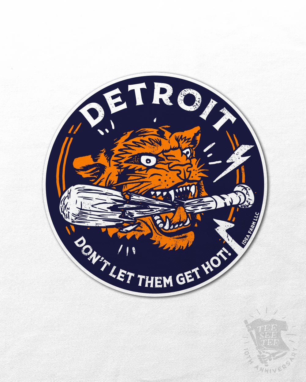 Tee See Tee Men's Apparel Don't Let Detroit Get Hot! UV Coated Sticker | Tee See Tee Limited Edition!