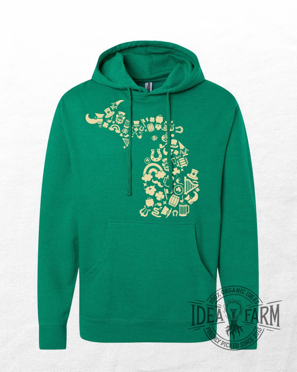 Tee See Tee Men's Apparel Lucky In Michigan™ Pullover Hoodie | Idea Farm Seasonal Selection