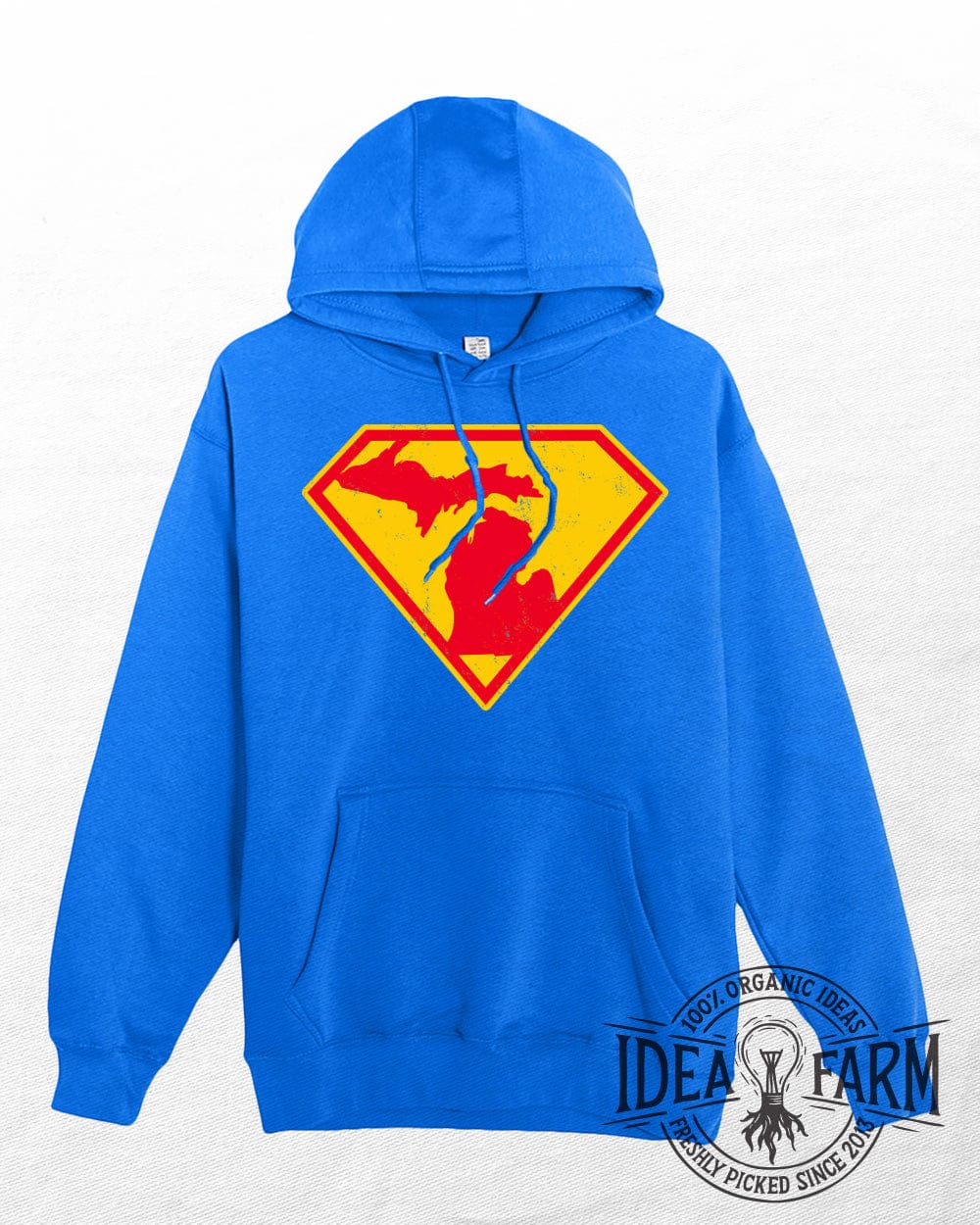 Tee See Tee Men's Apparel Super State™ Pullover Hoodie | Idea Farm Fresh Pick