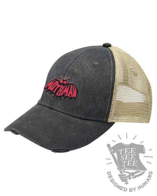 Tee See Tee Misc One Size Fits All The Mothman Distressed Trucker Cap | Tee See Tee Exclusive