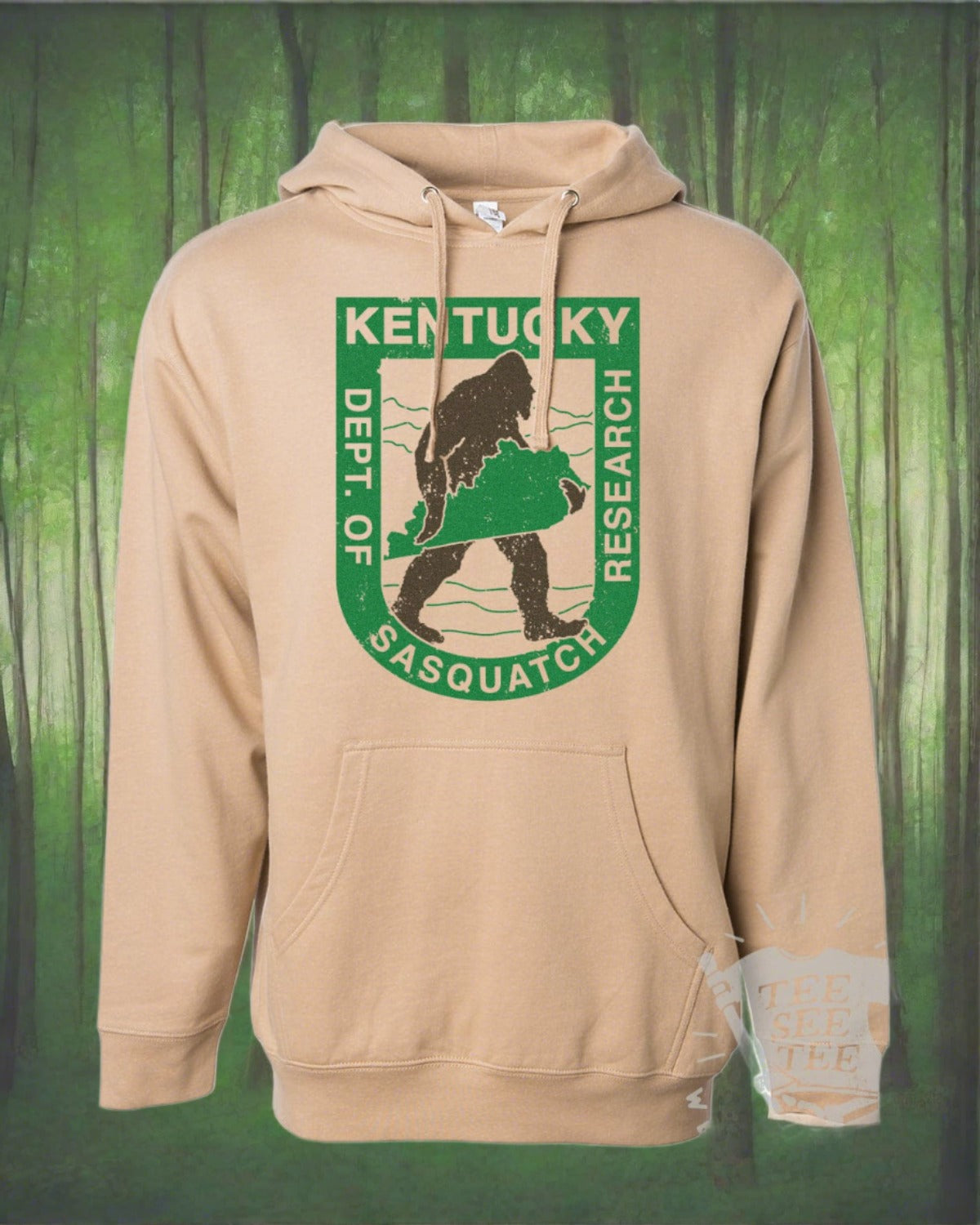 Tee See Tee Men's Apparel Kentucky Department of Sasquatch Research Pullover Hoodie | Tee See Tee Exclusive